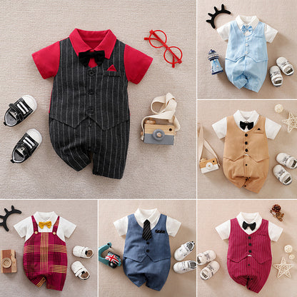 Summer Baby Boy Gentleman Jumpsuit