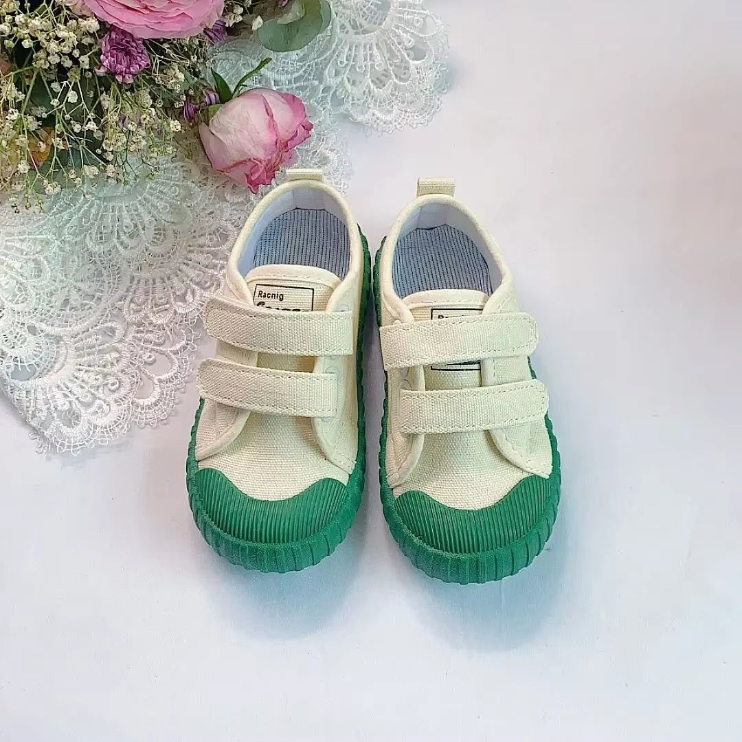 Кроссовки Детские Kids Canvas Shoes Korean Contrast Casual Shoe Spring Soft Soled Students Shoe Baby Girl Shoe Teniszapatos Niña