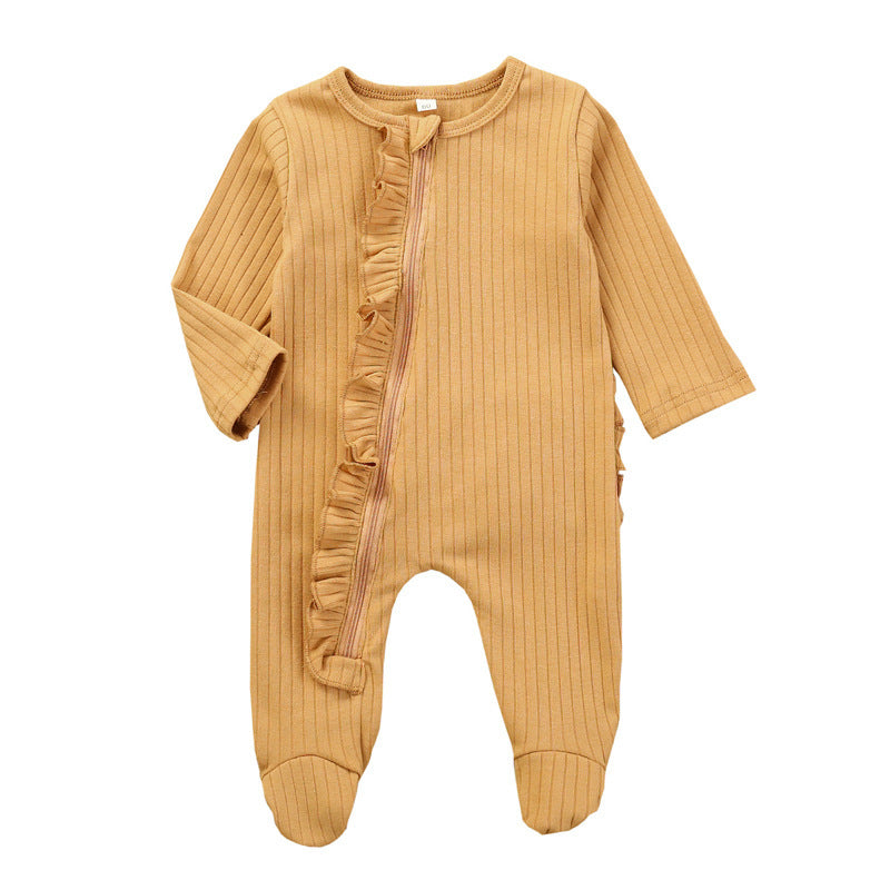 Baby Rompers  Autumn Winter Boys Girls Long Sleeve Jumpsuit Romper Toddler Baby Solid Clothes Bebes Romper