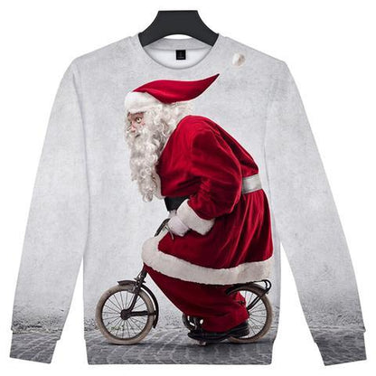 Cycling Santa Sweat Shirt