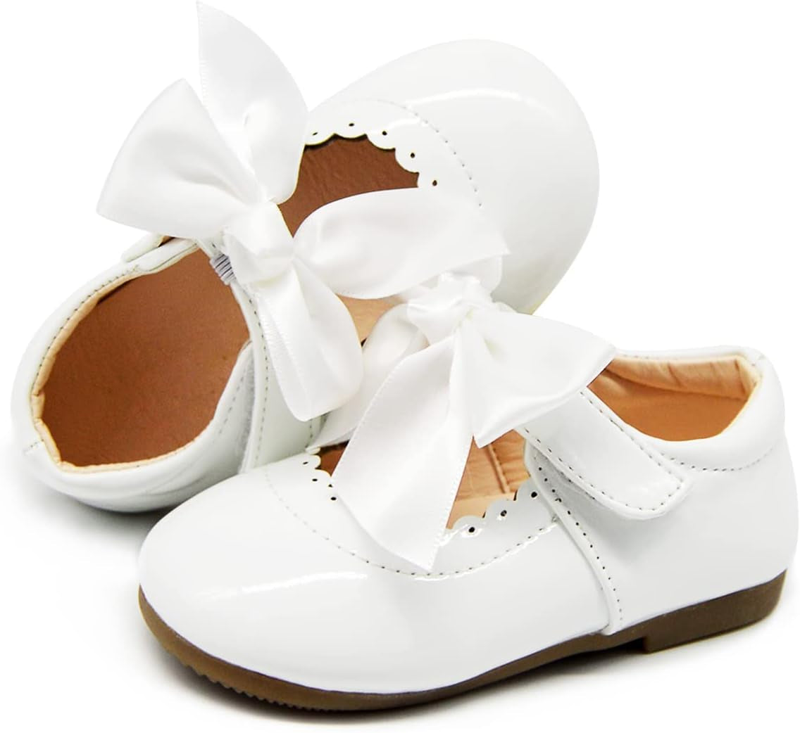 Toddler Baby Girls Dress Shoes Ballet Sparkle Wedding Party Princess Mary Jane Ballerina Flats Shoes for Girls