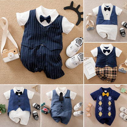 Summer Baby Boy Gentleman Jumpsuit