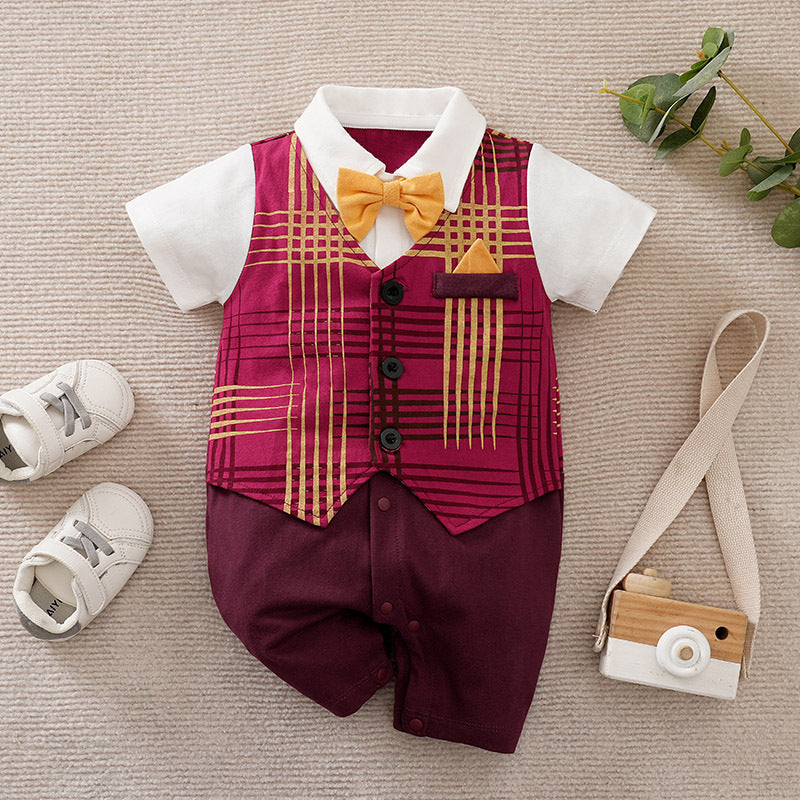 Summer Baby Boy Gentleman Jumpsuit