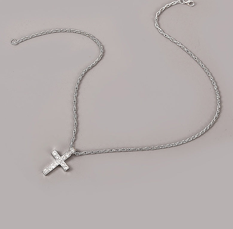 Cross Pendant Necklaces For Women Men Punk Hiphop Rope Chain On Neck Rapper Jewelry