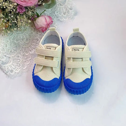 Кроссовки Детские Kids Canvas Shoes Korean Contrast Casual Shoe Spring Soft Soled Students Shoe Baby Girl Shoe Teniszapatos Niña