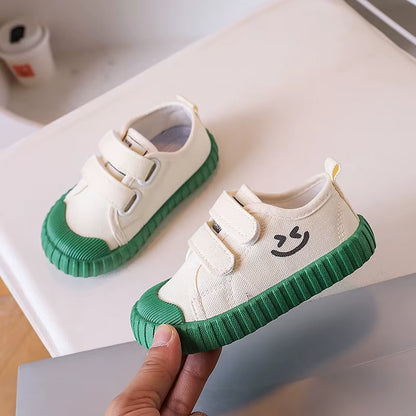 Кроссовки Детские Kids Canvas Shoes Korean Contrast Casual Shoe Spring Soft Soled Students Shoe Baby Girl Shoe Teniszapatos Niña